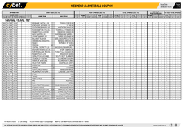 Weekend Basketball Coupon 30/06/2021 10:42 1 / 1