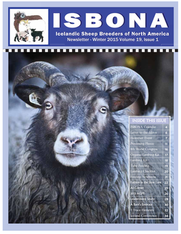 Winter 2015 Newsletter