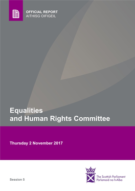 Equalities and Human Rights Committee