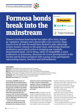 Formosa Bonds Break Into the Mainstream