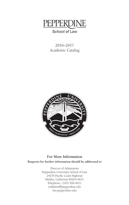 2016–2017 Academic Catalog