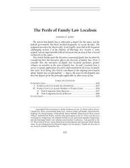 The Perils of Family Law Localism