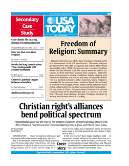 Christian Right's Alliances Bend Political Spectrum