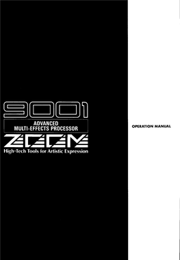 9001 Operation Manual