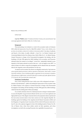 Buenos Aires, 26 February 2015. in This Court Case No. 777/2015