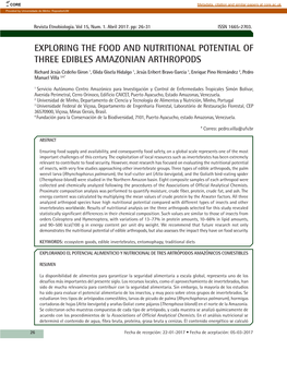 Exploring the Food and Nutritional Potential of Three Edibles