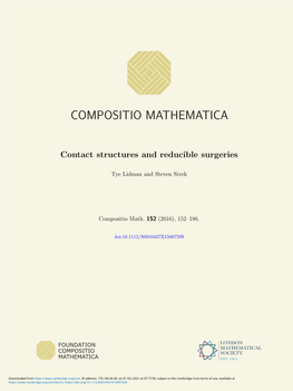 Contact Structures and Reducible Surgeries