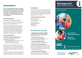 Reisegaranti REISEGARANTI Agder Kollektivtrafikk