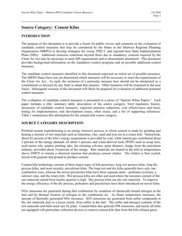 Portland Cement Plants Is Contained 40 CFR Part 60 Subpart F and Applies to Any Facility Constructed Or Modified After August 17, 1971