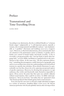 Preface Transnational and Time-Travelling Divas