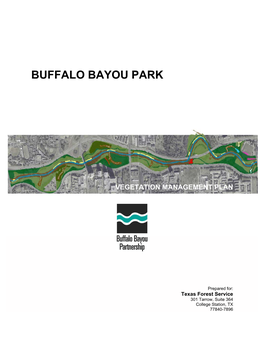 Buffalo Bayou Park Vegetation Plan