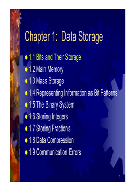 Chapter 1: Data Storage