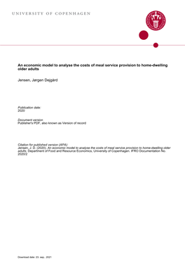 2. Systems Description for the Danish Meal Service Sector