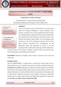 World Journal of Pharmaceutical Research Rajeswari Et Al