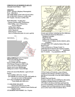 CHRONICLES of BORDER WARFATE Alexander Scott Withers 1831