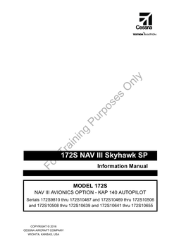 Cessna 172 Pilot Operating Handbook