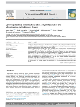 Cerebrospinal Fluid Concentrations of N-Acetylcysteine After Oral