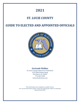 St. Lucie County Guide to Elected and Appointed