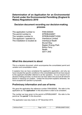 Intertissue V009 Decision Document.Pdf