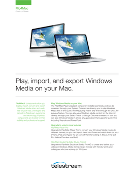 Play, Import, and Export Windows Media on Your Mac