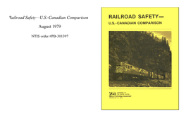 Railroad Safety-U.S.-Canadian Comparison