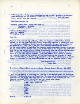 'The Request of WL Broun, President of ~ Thecollege Letter Addressed By