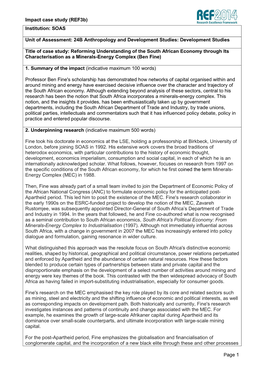 Impact Case Study (Ref3b) Institution: SOAS