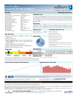 Fund Fact Sheet VALBURY MONEY MARKET I