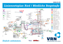 Liniennetzplan Ried / Nördliche Bergstraße