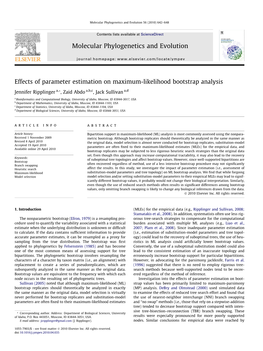 Effects of Parameter Estimation on Maximum-Likelihood Bootstrap Analysis