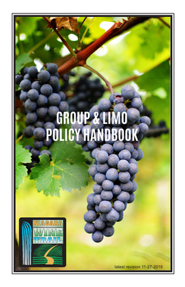 Group & Limo Policy Handbook