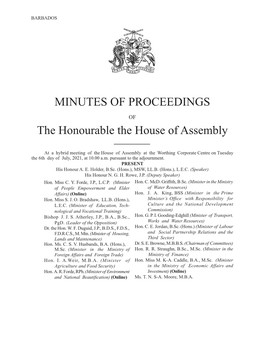 MINUTES of PROCEEDINGS The