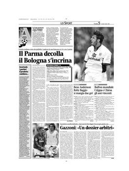Il Parma Decolla Il Bologna S'incrina