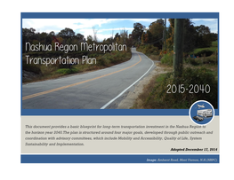 Nashua Region Metropolitan Transportation Plan 2015-2040
