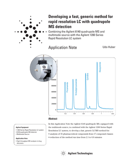 Developing a Fast, Generic Method for Rapid Resolution LC with Quadrupole