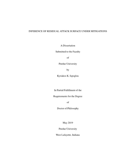 Inference of Residual Attack Surface Under Mitigations