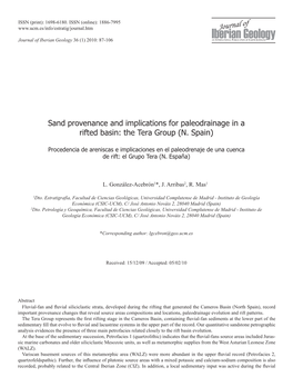 Sand Provenance and Implications for Paleodrainage in a Rifted Basin: the Tera Group (N