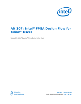 AN 307: Intel® FPGA Design Flow for Xilinx* Users