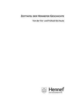 Zeittafel Der Hennefer Geschichte