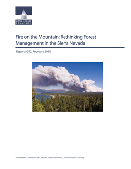 Fire on the Mountain: Rethinking Forest Management in the Sierra Nevada