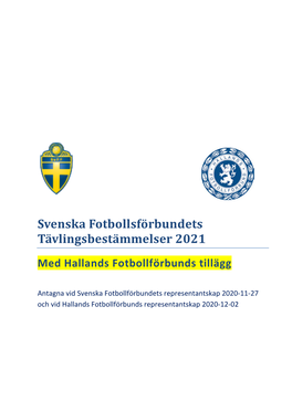 Svenska Fotbollsförbundets Tävlingsbestämmelser 2021
