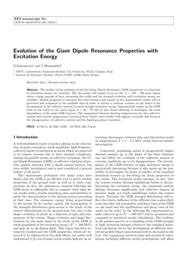 Evolution of the Giant Dipole Resonance Properties with Excitation Energy