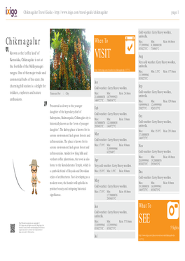 Chikmagalur Travel Guide - Page 1