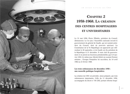 1958-1968. La Création Des Centres Hospitaliers Et Universitaires