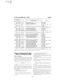 641 Subpart B—Refuge-Specific Regu- Lations For