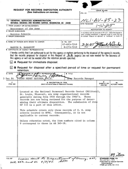 Army Service School Records, 1917-67