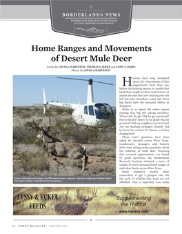 Home Ranges and Movements of Desert Mule Deer Article by LOUIS A