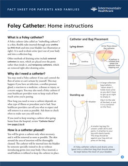 Foley Catheter: Home Instructions