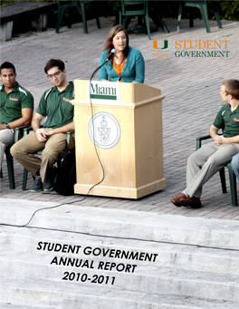 Student Government Annual Report 2010-2011