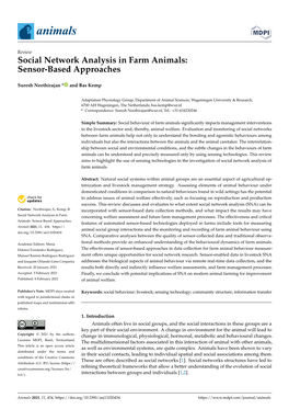 Social Network Analysis in Farm Animals: Sensor-Based Approaches